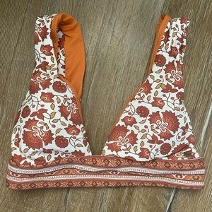 Rip Curl Bikini, Orange, Burgundy, White, XS